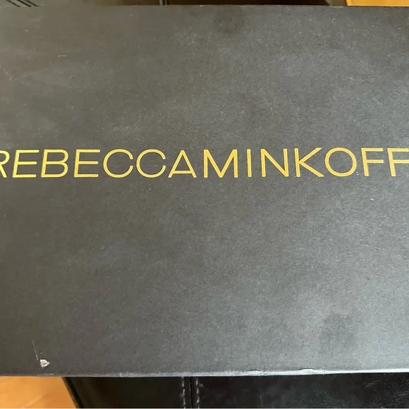 Rebecca Minkoff NEW Women's Black natural Fur-Trimmed High-Top Sneakers 7.5 - Picture 4 of 5